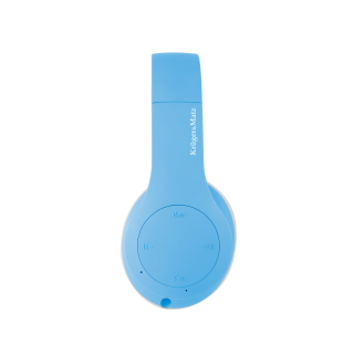 Audio Austiņas / Vadu / Bezvadu // Austiņas ar mikrofonu // Bezprzewodowe słuchawki nauszne dla dzieci Kruger&amp;Matz model Street Kids , kolor niebieski