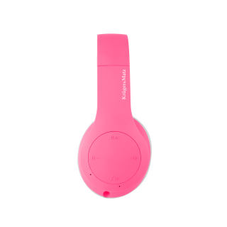 Audio Austiņas / Vadu / Bezvadu // Austiņas ar mikrofonu // Bezprzewodowe słuchawki nauszne dla dzieci Kruger&amp;Matz model Street Kids , kolor różowy