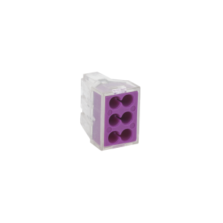 Gnybtai, gnybtų ir kontaktų blokai bei priedai // Wago jungtys // Złączka uniwersalna 6 x (0.75-2.5mm) PCT18106