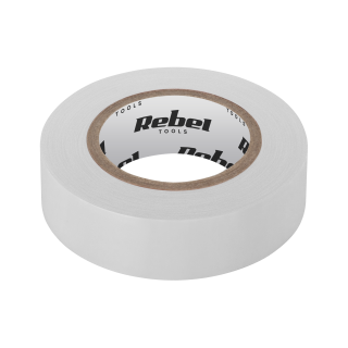 Insulating tapes and tapes // Insulating tapes // Taśma izolacyjna klejąca REBEL (0,13 mm x 19 mm x 10 yd) biała