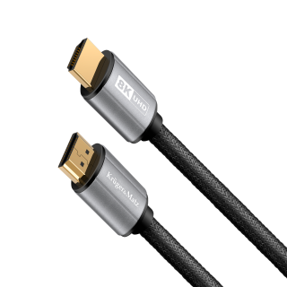 Koaksialinių kabelių sistemos // HDMI, DVI, AUDIO jungiamieji laidai ir priedai // Kabel HDMI-HDMI 2.1 8K 0,9 m Kruger&amp;Matz