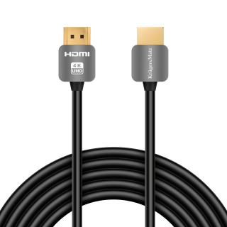 Koaksiaalvõrgud // HDMI, DVI, AUDIO ühenduskaablid ja tarvikud // Kabel HDMI - HDMI wtyk-wtyk (A-A) 1.8m Kruger&amp;Matz 4K