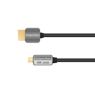Koaksiaalvõrgud // HDMI, DVI, AUDIO ühenduskaablid ja tarvikud // Kabel HDMI - micro HDMI wtyk-wtyk (A-D)  1.8m Kruger&amp;Matz