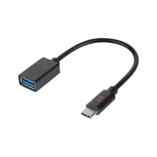 Planšetdatori un aksesuāri // USB Kabeļi // Adapter USB gniazdo A 3.0 - wtyk typu C OTG REBEL 15 cm