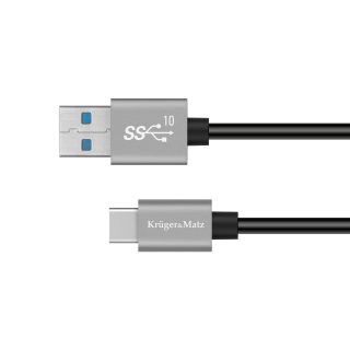 Tahvelarvutid ja tarvikud // USB kaablid // Kabel USB - USB typu C 10 Gbps 0,5 m Kruger&amp;Matz Basic