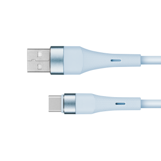 Tablets and Accessories // USB Cables // Kabel USB - USB typu C 1 m silikonowy niebieski Kruger&amp;Matz Basic