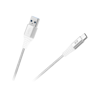 Tabletit ja tarvikkeet // USB-kaapelit // Kabel USB - USB typu C REBEL 50 cm biały
