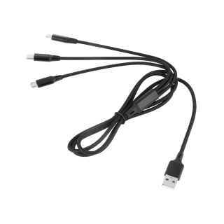 Planšetdatori un aksesuāri // USB Kabeļi // Kabel USB 3w1 microUSB, USB typu C, Lightning 100 cm