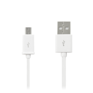 Planšetdatori un aksesuāri // USB Kabeļi // Kabel USB wtyk - wtyk microUSB biały