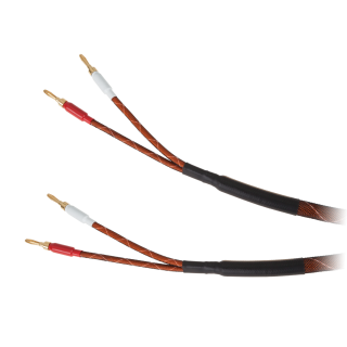 Akustiskais audio sistēmu kabelis un vads. Skaļruņu kabelis // Kabel głośnikowy 3.0m Kruger&amp;Matz (wtyki banan)