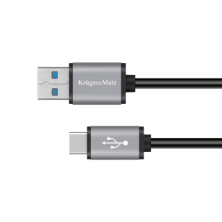 Tahvelarvutid ja tarvikud // USB kaablid // Kabel USB wtyk 3.0V - wtyk typu C 5 Gbps 1m Kruger&amp;Matz Basic