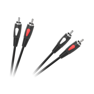 Coaxial cable networks // HDMI, DVI, AUDIO connecting cables and accessories // Kabel 2RCA-2RCA 1.0m Cabletech Eco-Line
