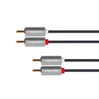 Coaxial cable networks // HDMI, DVI, AUDIO connecting cables and accessories // Kabel 2RCA-2RCA 5m Kruger&amp;Matz Basic
