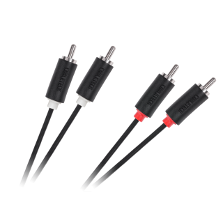 Koaksialinių kabelių sistemos // HDMI, DVI, AUDIO jungiamieji laidai ir priedai // Kabel 2RCA-2RCA 3m Cabletech standard