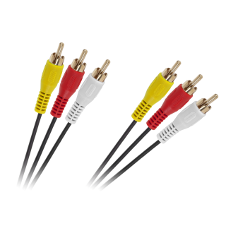 Koaksiālo kabeļi 75 Ohm, 50 Ohm un Televīzijas aksesuāri // HDMI, DVI, Audio savienotājkabeļi un aksesuāri // Kabel 3 x RCA - 3 x RCA 2m