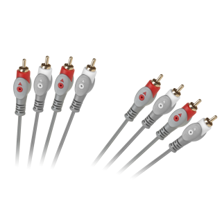 Koaksiālo kabeļi 75 Ohm, 50 Ohm un Televīzijas aksesuāri // HDMI, DVI, Audio savienotājkabeļi un aksesuāri // Kabel 4RCA-4RCA 1.8m