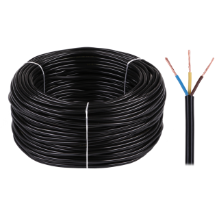 Electric Materials // Electric cables // Kabel elektryczny OMY 3x1,5 300/300V czarny