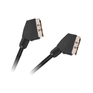Koaksialinių kabelių sistemos // HDMI, DVI, AUDIO jungiamieji laidai ir priedai // Kabel EURO-EURO 21P.1,5m Cabletech standard