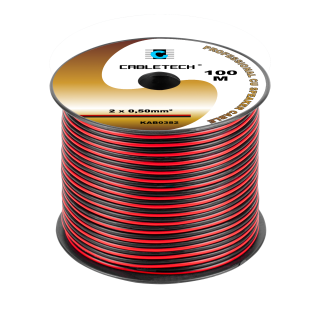 Akustika süsteemide kaablid // Kabel głośnikowy 0,5mm czarno-czerwony