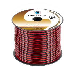Akustika süsteemide kaablid // Kabel głośnikowy 1,0mm czarno-czerwony