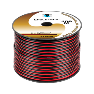 Acoustic audio systems cable and wire. Speaker cable // Kabel głośnikowy 2,5mm czarno-czerwony