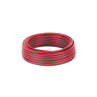 Acoustic audio systems cable and wire. Speaker cable // Kabel głośnikowy CCA 0.75mm  czarno-czerwony 10M