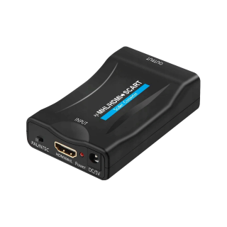 Connectors // Different Audio, Video, Data connection plug and sockets // Konwerter HDMI --&gt; SCART aktywny