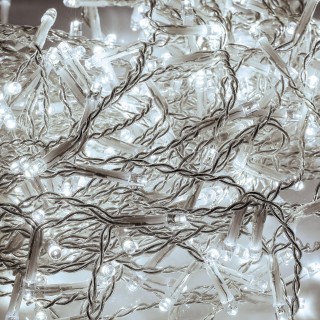Apgaismojums LED // Dekoratīvais svētku apgaismojums | Ziemassvētku apgaismojums // Kurtyna świetlna 10m (660 Led) kolor zimny biały, IP 44