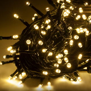 Apgaismojums LED // Dekoratīvais svētku apgaismojums | Ziemassvētku apgaismojums // Lampki choinkowe Led Rebel zewnętrzne 10m, ciepłe białe, ze zmianą trybu świecenia