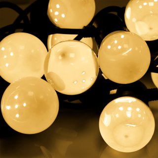 LED valgustus // Decorative and Christmas Lighting // Lampki zewnętrzne Rebel, ciepłe białe- kule (girlanda), 230V