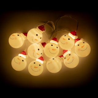 LED Lighting // Decorative and Christmas Lighting // Lampki choinkowe wewnętrzne Rebel  na baterie - bałwanki