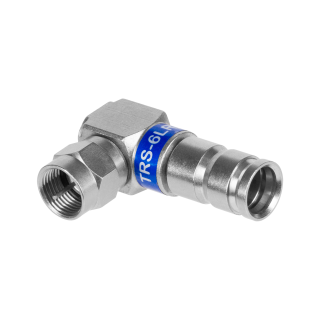 Coaxial cable networks // Connectors, accessories and tools for coaxial cables // Złącze kompresyjne kątowe F TRS6LRA PCT