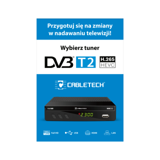 TV and Home Cinema // Media, DVD Players, Receivers // Plakat Cabletech Tuner DVB-T2