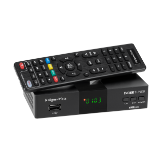 Televīzijas tehnika // Multivides , DVD atskaņotāji, Uztvērēji // Tuner DVB-T2  H.265 HEVC Kruger&amp;Matz