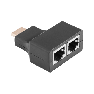 Savienojumi // Different Audio, Video, Data connection plug and sockets // Przedłużacz extender HDMI/2xRJ45 30m