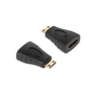 Coaxial cable networks // HDMI, DVI, AUDIO connecting cables and accessories // Złącze HDMI gniazdo-wtyk mini HDMI pozłacany