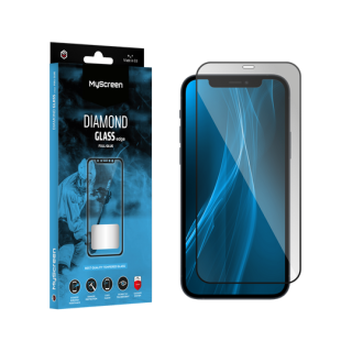 Mobile Phones and Accessories // Phone Screen Protectors // Szkło ochronne MyScreen DIAMOND GLASS LITE edge FULL GLUE czarne Apple iPhone 12/12 Pro 6.1&quot;