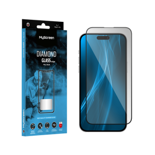 Mobile Phones and Accessories // Phone Screen Protectors // Szkło ochronne MyScreen DIAMOND GLASS LITE edge FULL GLUE czarne Apple iPhone 15 Pro Max 6.7&quot;