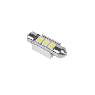 LED valgustus // Light bulbs for CARS // Żarówka samochodowa LED (Canbus) SV8,5 11x36mm 3x5050 SMD,  biała