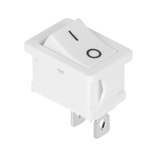 Elektromateriāli // Izpārdošana // Złącze przełącznik prostokątny biały 6A 0-1