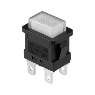 Elektromateriāli // Izpārdošana // Złącze przełącznik PUSH 16A 250V podświetlany, biały