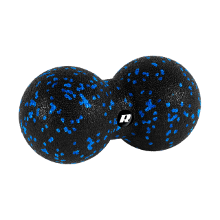 Skaistumkopšanas un personiskās higiēnas produkti // Masāžas ierīces // Duoball podwójna piłka do masażu 8cm, kolor czarno-niebieski, materiał EPP, REBEL ACTIVE