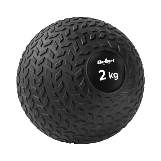 For sports and active recreation // Sport Equipment // Mała piłka lekarska do ćwiczeń rehabilitacyjna Slam Ball 23cm 2kg, REBEL ACTIVE