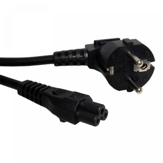 OEM Power Cord C5 EU Plug Black 65cm EU-C5-1-B-65