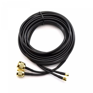 OEM Koaksiālais kabelis  N Male /SMA Male  10m Duplex Gold CC-NM-SM-10-D-G