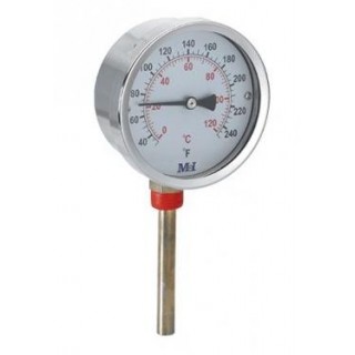 Termometrs D80,0-120°C,1/2",L=50mm, vertikāls Termometrs HVAC, vertikāls