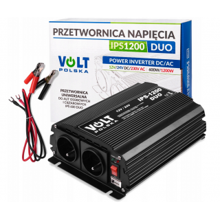 Car and Motorcycle Products, Audio, Navigation, CB Radio // Goods for Cars // Przetwornica napięcia volt ips 1200 duo 12/24/230v (600/1200w) + usb