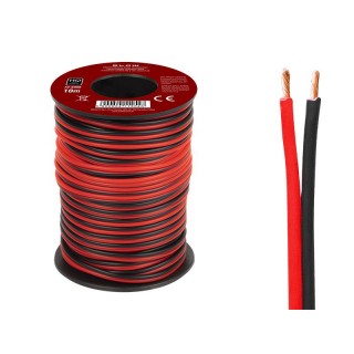 Acoustic audio systems cable and wire. Speaker cable // 73-330# Przewód głośnikowy 2x0,22mm czarno-czerwony 10m
