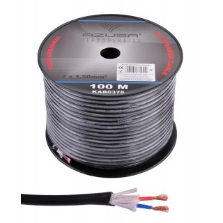Acoustic audio systems cable and wire. Speaker cable // KAB0378 Kabel głośnikowy okrągły Azusa 1.5mm + bawełna (rolka 100m)