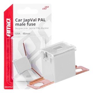 Car and Motorcycle Products, Audio, Navigation, CB Radio // Car Electronics Components : Installation Cables : Fuses : Connectors // Bezpiecznik samochodowy japval pal męski 48mm 120a amio-03425